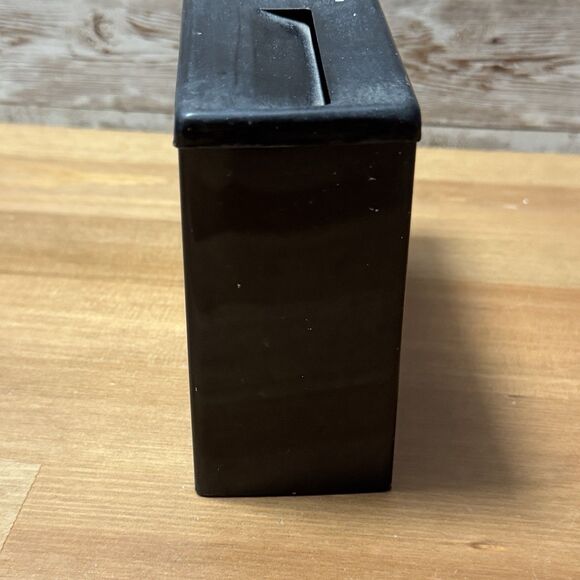 Vintage Wall Mount Metal Double Match Box Holder Dispenser Black Floral - Picture 8 of 12